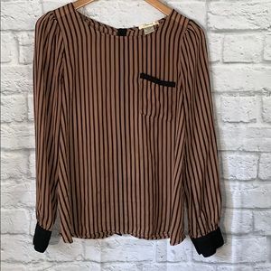 Timing Sheer Button down Blouse